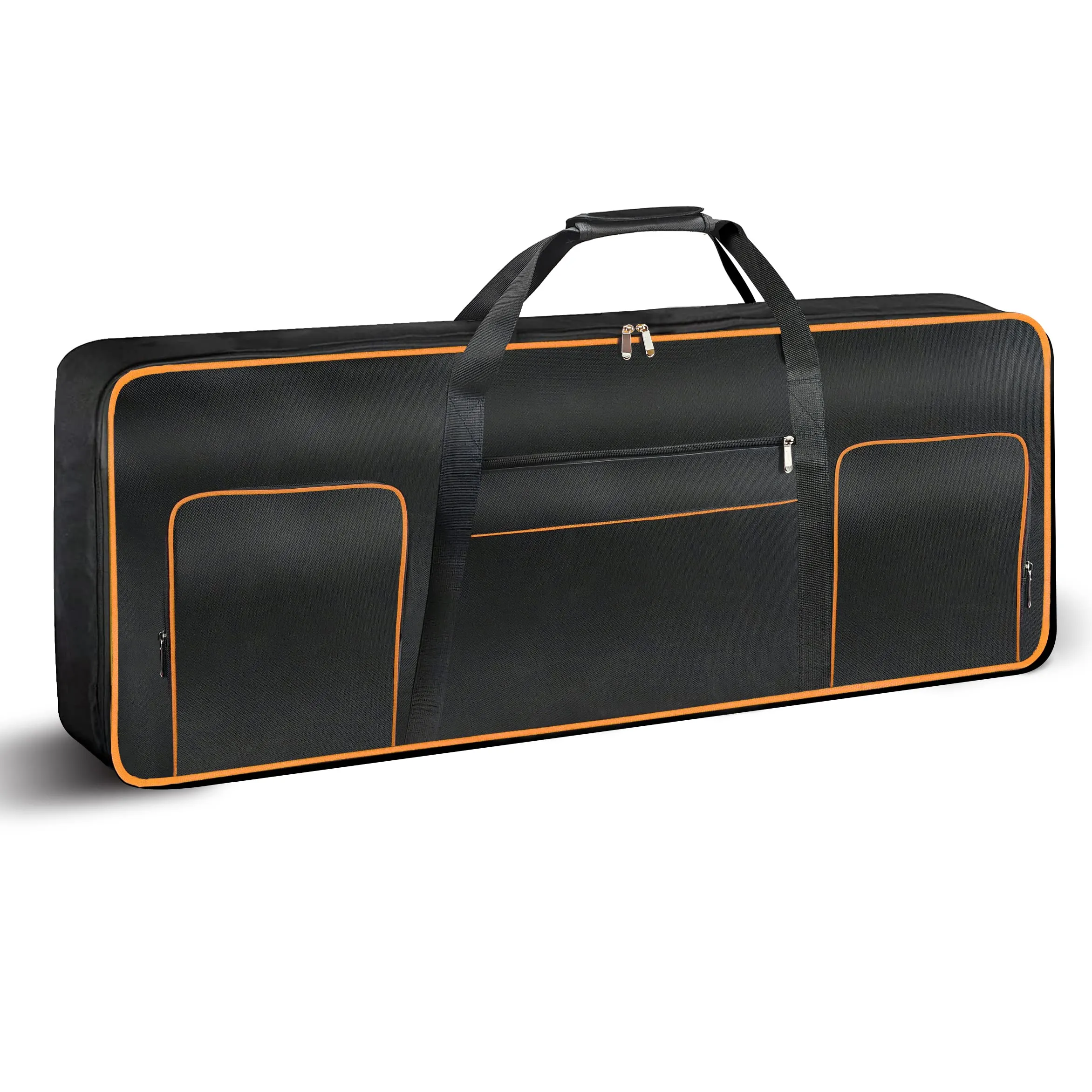 Custodia per tastiera a 61 tasti, portatile, resistente, impermeabile, tessuto Oxford 600D, con custodia imbottita in cotone da 10 mm, 101,6 x 40,6 x 15,2 cm