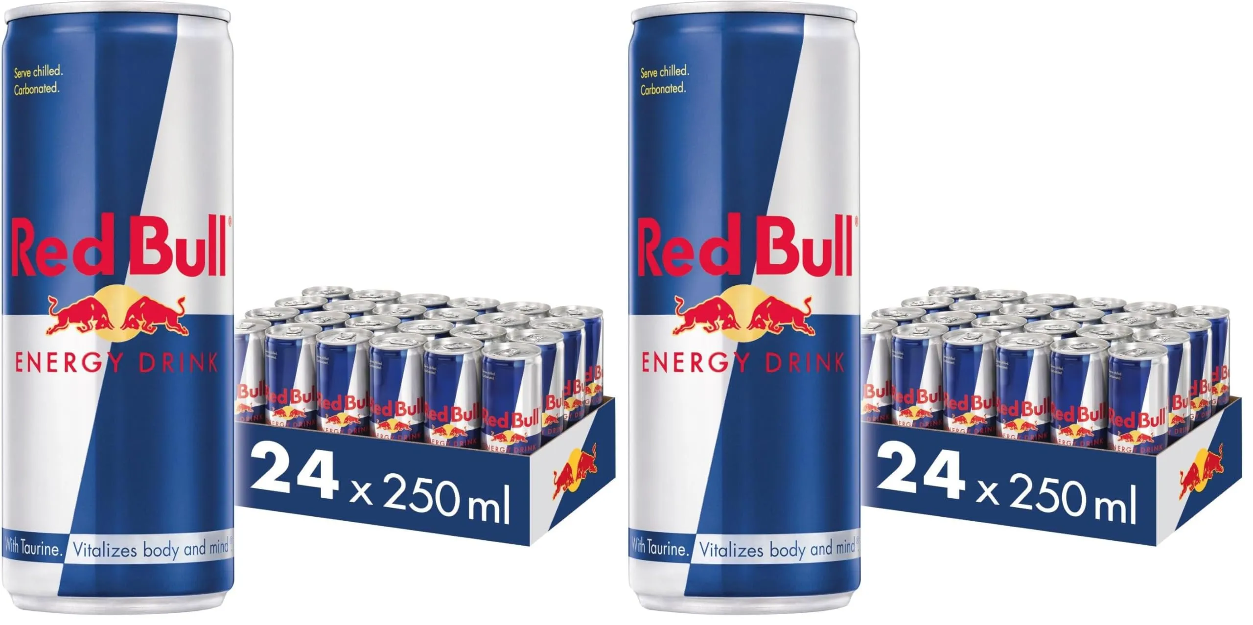 Red Bull Energy Drink, 250 ml (24 Lattine) (Confezione da 2)