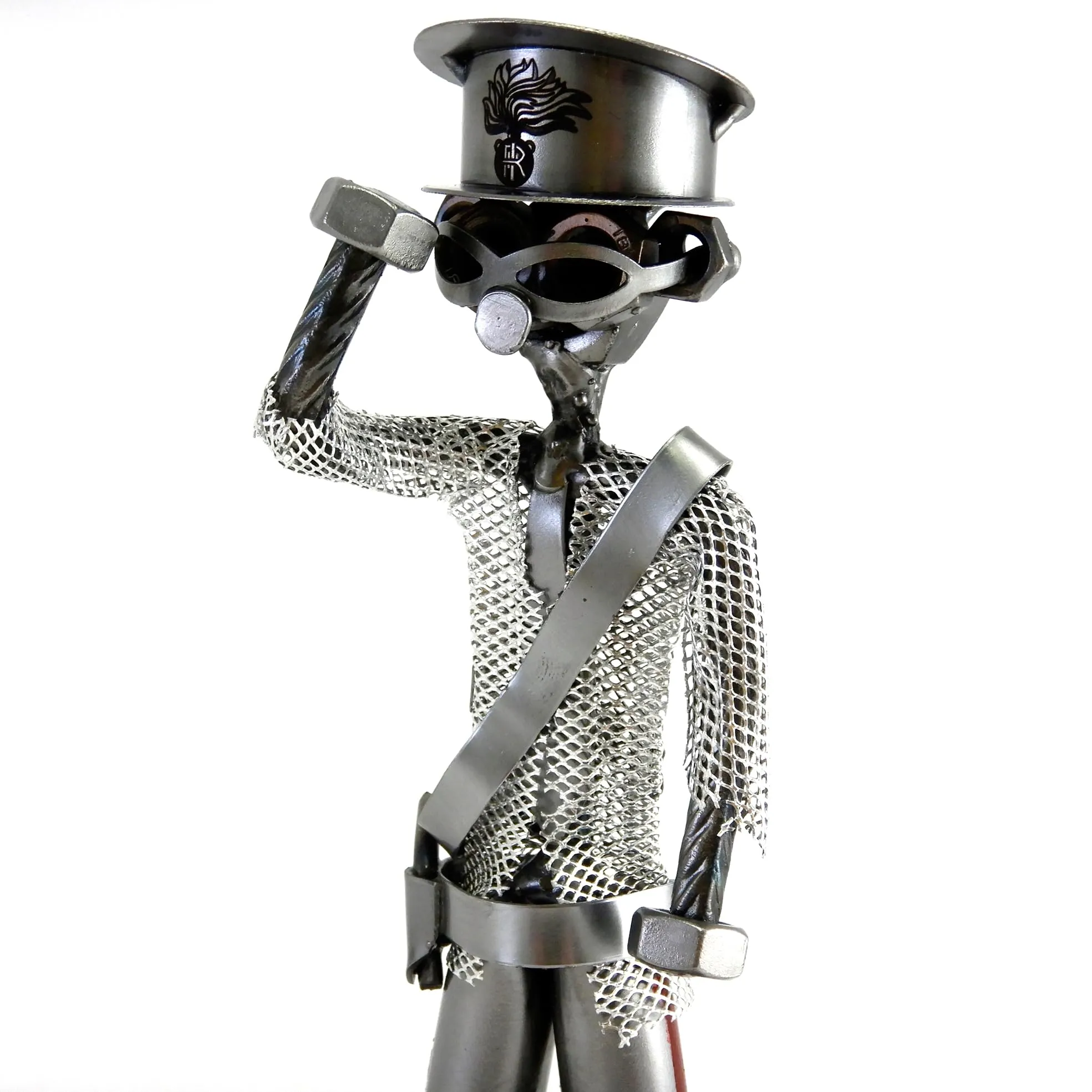 CARABINIERE - FORZA DELL'ORDINE IN METALLO CON VITI BULLONI CHIODI DI METAL IDEA - IDEA REGALO ORIGINALE - 100% ARTIGIANALE - MADE IN ITALY - PERSONALIZZABILE