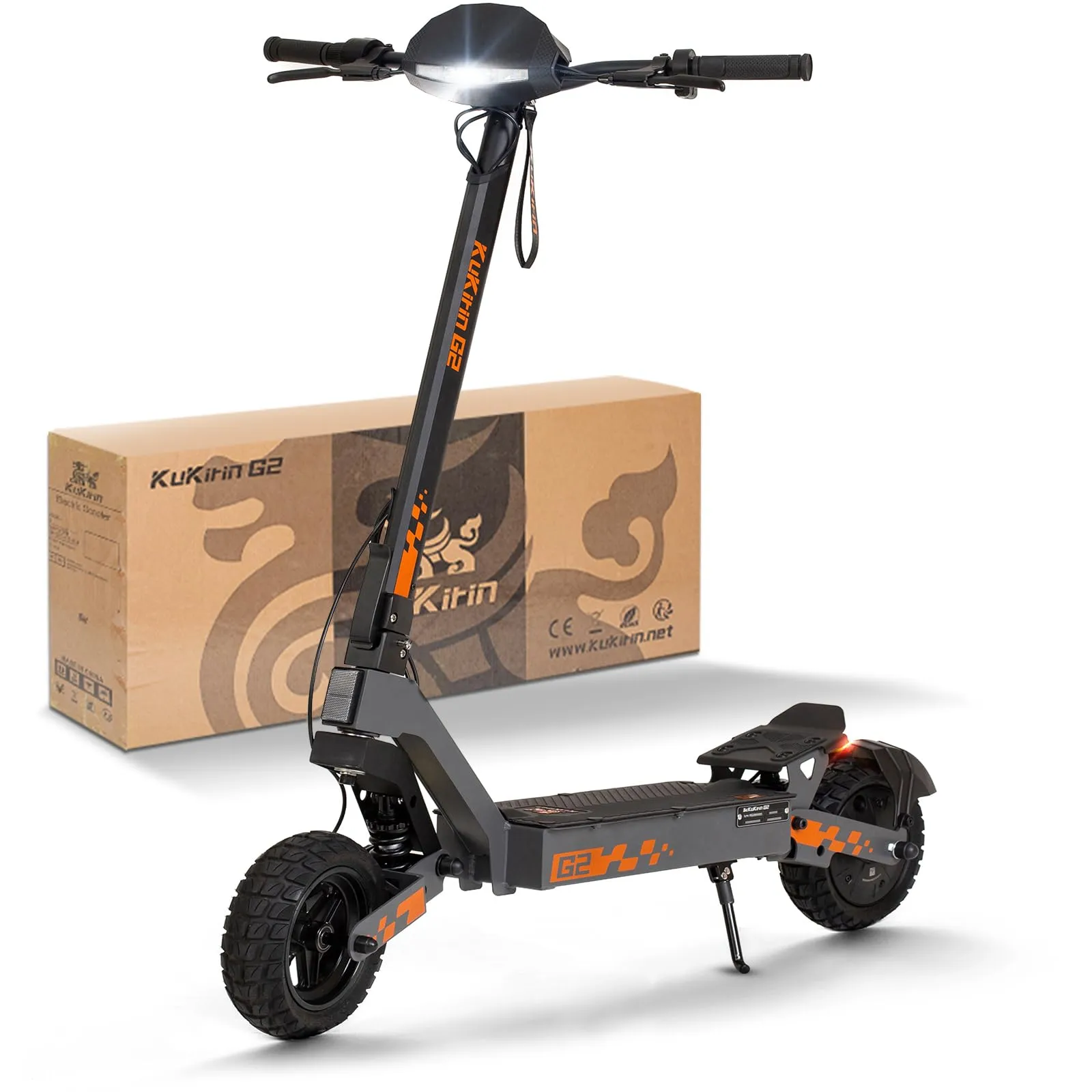 Kukirin G2 Monopattino Elettrico Adulto,Scooter Elettrico,Patinete Electrico,Autonomia di 55KM,Velocità Massima 25km/h,10" Pneumatici,Doppia Frenata,3 Modalità di Velocità,Capacità di Carico120KG