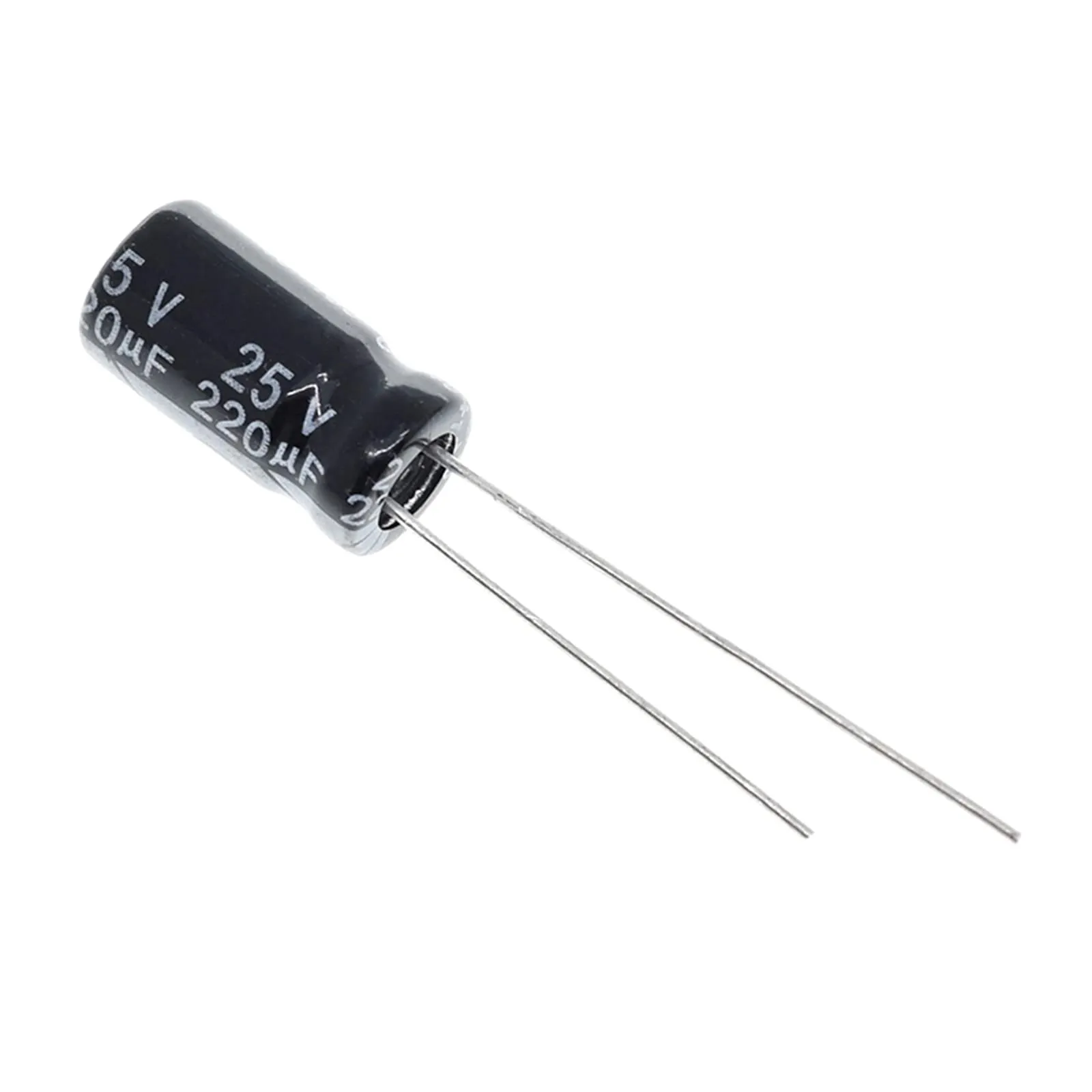 EFARMA Condensatori elettrolitici, condensatore elettrolitico in Alluminio da 50 Pezzi 25V 220uF, Dimensioni 6x12mm