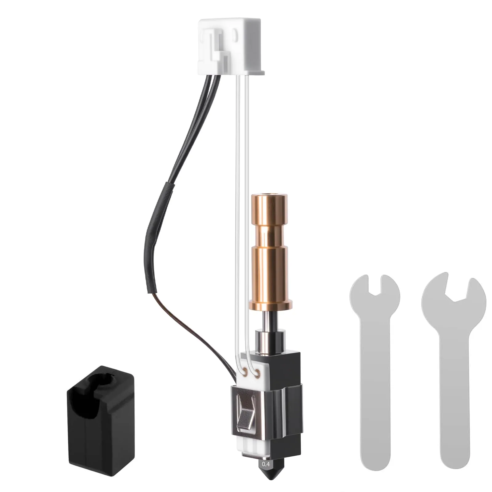 Aggiornato Kobra S1 Ceramico Hotend, Alta Temperatura&Velocità Hot End con 0.4mm Acciaio Temprato Ugello e Calza in Silicone Compatible with Anycubic Kobra S1/S1 Combo Stampanti 3D