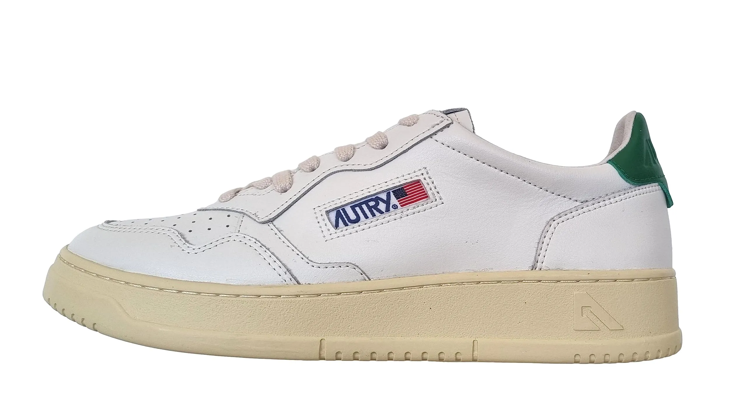 AUTRY Scarpe Sneakers Uomo in Pelle Bianco Aum LL20 Bianco - Verde (45)