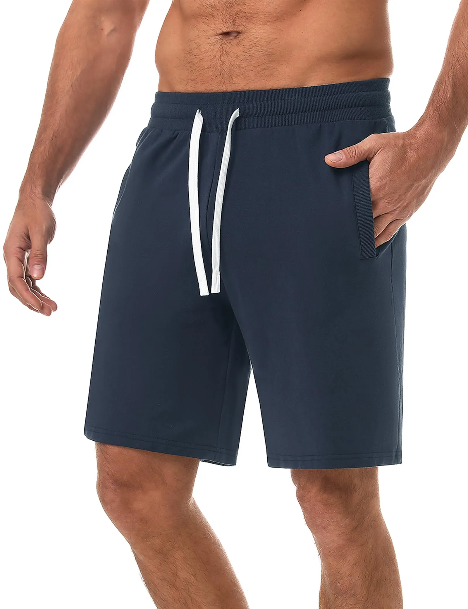 iClosam Pantaloncini Uomo Sportivi Casual alla Moda da Uomo Estivi Blu,L