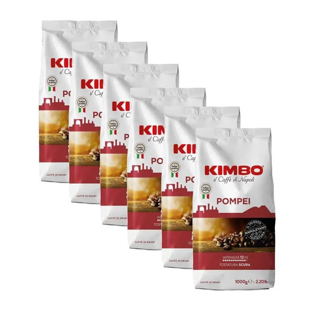 Caffè in grani Kimbo Pompei 1 kg x 6