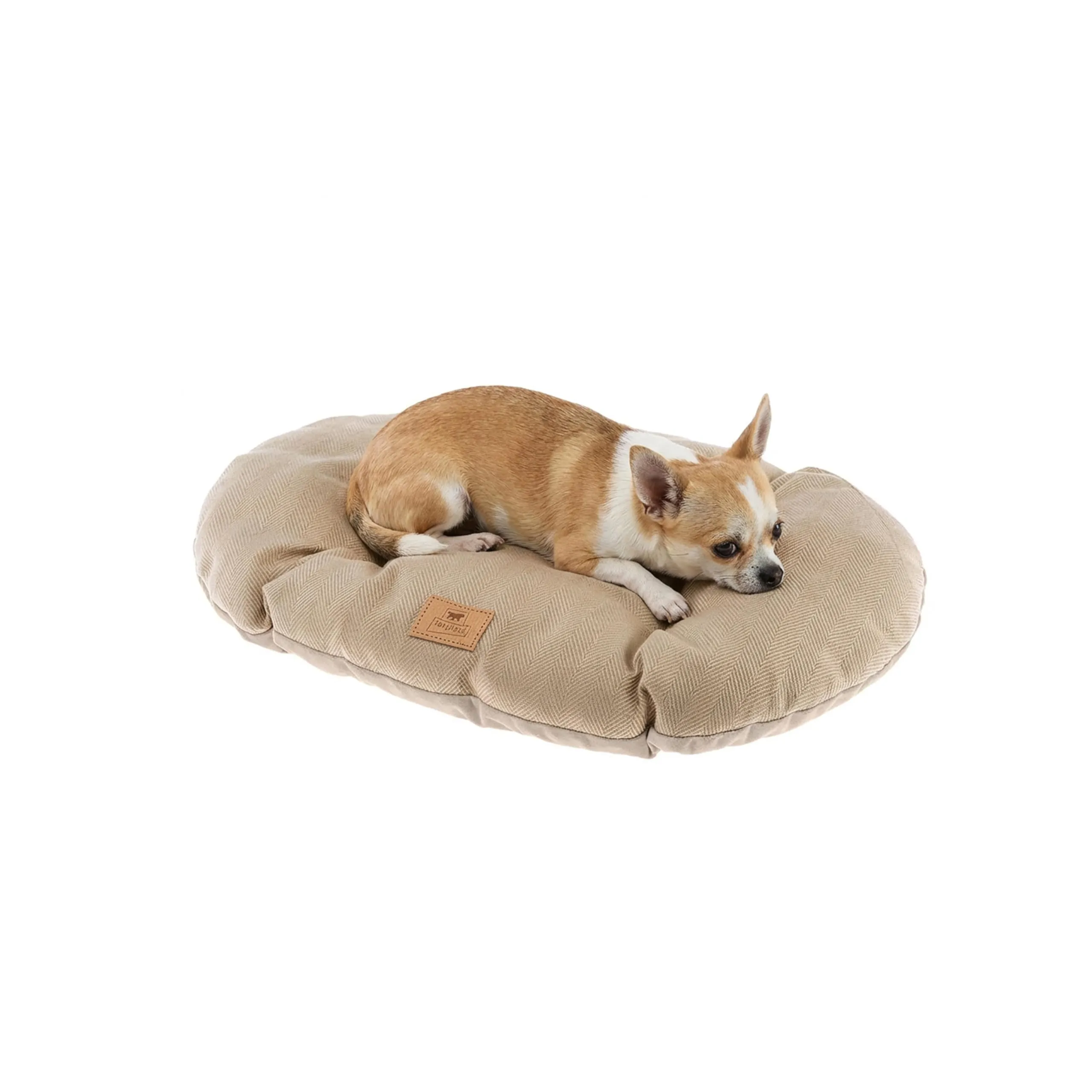 Ferplast Cuscino per cani e gatti STUART 45/2, Double-face, Tweed e soffice velluto, Lavabile, Beige