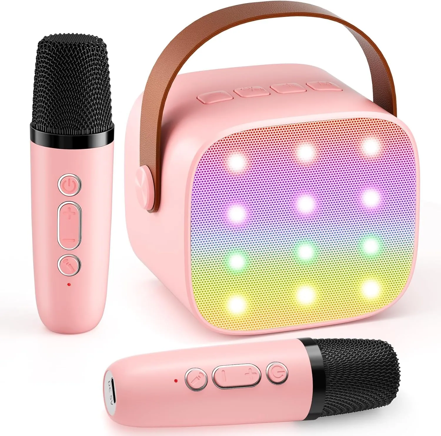 voijump Mini Karaoke per Bambini con 2 Microfono Wireless Karaoke, 2025 TOP Karaoke Bluetooth Portatile, Regalo Bambini Compleanno per 3-12+ Anni, Indispensabile per Le Riunioni di Famiglia