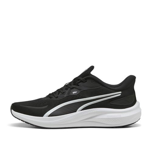 PUMA Unisex's Skyrocket Lite 2 Road Running Shoe, Puma Black Puma White Puma Silver, 45 EU