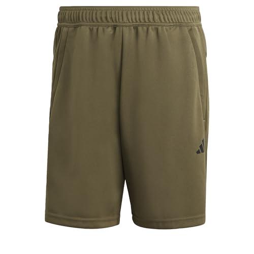 adidas Uomo Train Essentials all Set Training Shorts, Olive Strata/Black, L