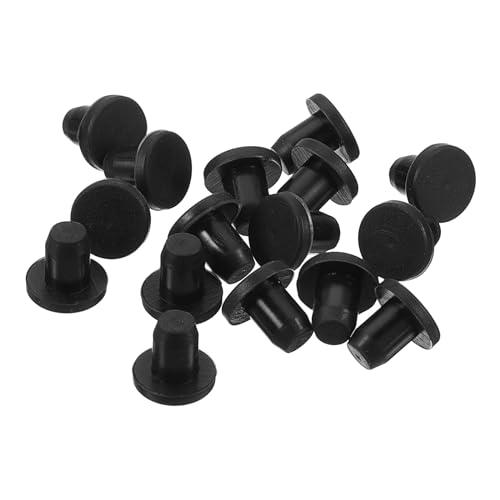 QUARKZMAN 32 Pezzi Tappo in Gomma Nero, 5,3mm Tappo Fori per 5mm/0,2