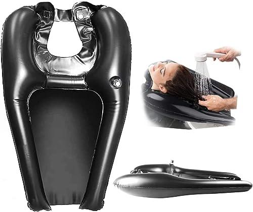 ZLXFT Lavatesta Portatile per Parrucchieri,Lavatesta Portatile per Disabili per Parrucchieri,Poggiatesta per Lavare Capelli Lavandino Casa,Lavandino Mobile,Lavatesta Gonfiabile per Lavaggio Capelli