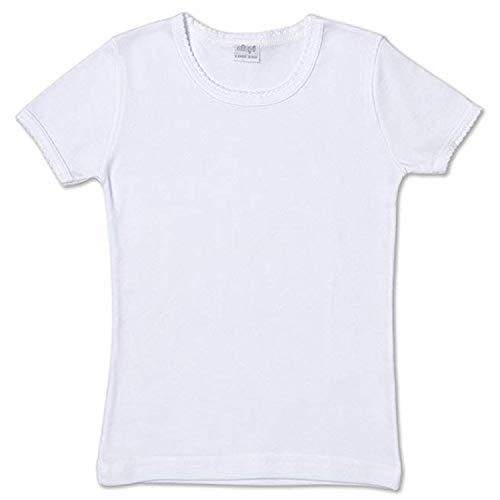 Ellepi 6 Magliette Intime Bambina Ragazza in Puro Cotone Anallergico con Cuciture Comfort Colore Bianco. Taglia 5