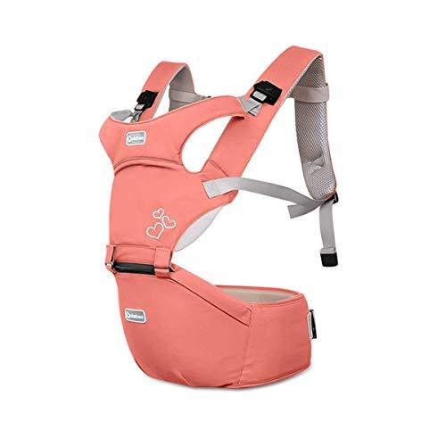 SONARIN Front Premium Marsupio Neonati Ergonomico Con Sedile,Multifunzione,Bambino da 0 a 3 anni,fibbia rotante a farfalla,Sicuro e Comodo,Adattato al crescere del tuo bambino(Rosa)