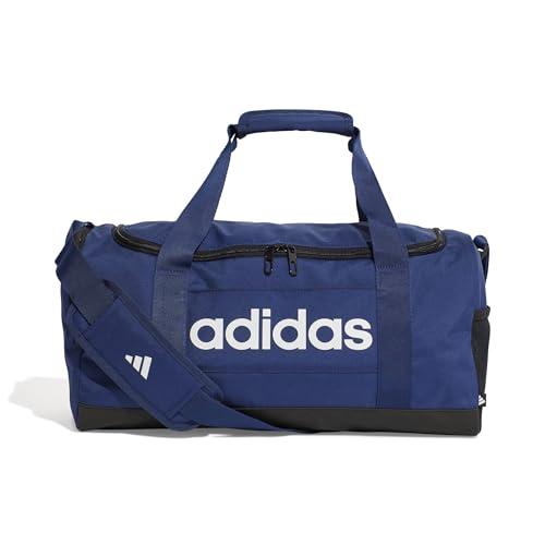 adidas Mixte Essentials Linear Duffel Bag, dark blue/white, S