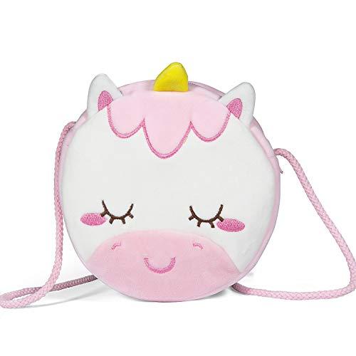 Czemo Borsetta per Bambini Unicorno Borsa Tracolla Ragazze Borsetta da Principessa di Peluche Giocattoli per Bambina