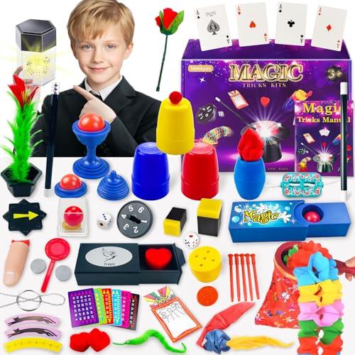 Mekkyes Giochi di Magia per Bambini - 80+ Giochi Bambini con Bacchetta Magica & Istruzioni, Trucchi di Magia, Natale Regalo Compleanno 3 4 5 6 7 8 9 10 11 12 Anni