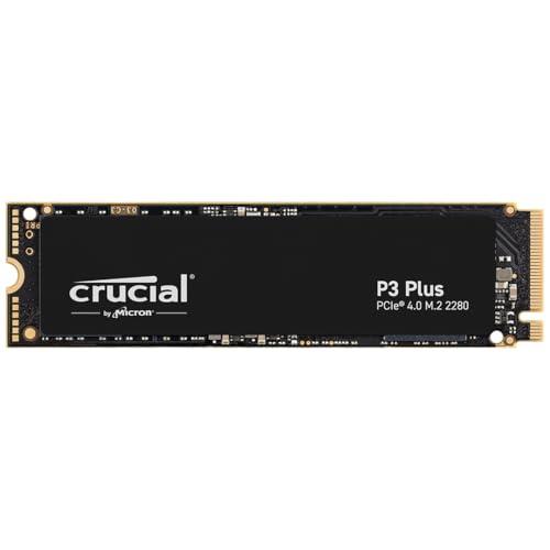 Crucial P3 Plus SSD 500GB PCIe Gen4 NVMe M.2 SSD Interno, Fino a 4.700 MB/s, Compatibile con Notebook e PC Desktop, Hard Disk SSD - CT500P3PSSD8
