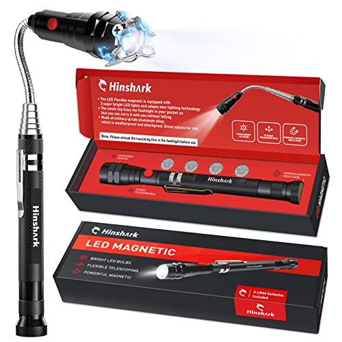 Hinshark Regalo Uomo, Magnetico Telescopico con LED Gadget Utili, Regali Uomo Natale Originali, Idee Regalo Uomo Regali per Lui/Papà, Festa del Papà Idee Regalo, Regalo Natale 2024 Uomo