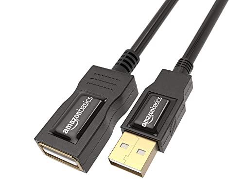 Amazon Basics Cavo prolunga 2.0 USB-A maschio a USB-A femmina, 1 m, Nero