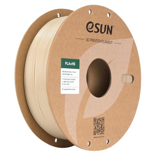 eSUN PLA+ Filamento 1,75 mm, PLA+HS Filamento per stampante 3D ad alta velocità Precisione dimensionale +/- 0,03 mm, bobina da 1 kg (2,2 libbre) per la stampa 3D Speedy, Bianco osso