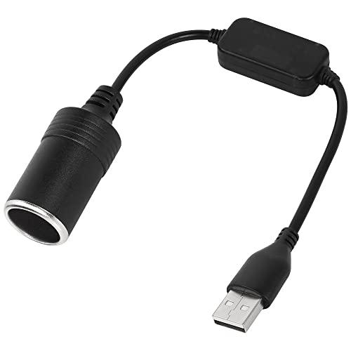 CERRXIAN Cavo convertitore di tensione femmina USB A maschio a 12 V per accendisigari auto registratore di guida cane elettronico