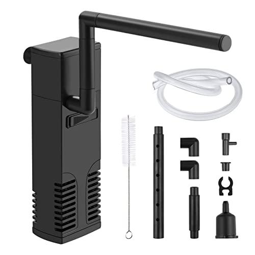 flintronic Filtro per Acquario, 300L/H Filtro Interno per Acquario per 60L Piccoli Acquari, Acquari Freddi o Tropicali, Acquario per Tartarughe