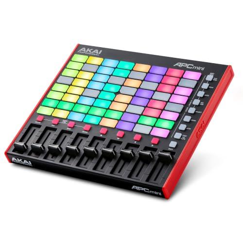 Akai Professional APC Mini MK2 - Controller MIDI USB con 64 Pad RGB per Lancio Delle Clip con Ableton Live Lite, Modalità Drum e Note e Mixer MIDI