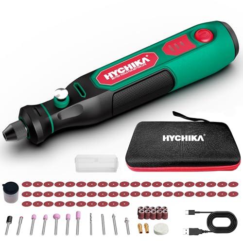 HYCHIKA Mini Trapano,3.6V Utensile Rotante Multifunzione con 77 Accessori per Foratura,Levigatura,Lucidatura,Incisione,Mini Trapano con velocità regolabile e ricarica USB-C,Ideale per piccoli DIY.