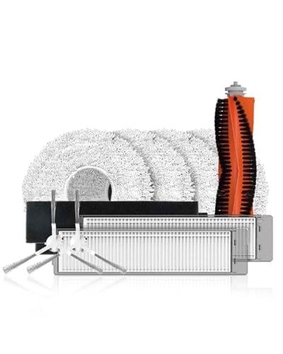EZVIZ Kit Ricambi RS2 Robot Aspirapolvere Lavapavimenti, Include 1 Spazzola Principale, 2 Spazzola Laterale, 2 Filtro ad Alta Efficienza, 2 filtro in Spugna, 2 Straccio Lavapavimenti