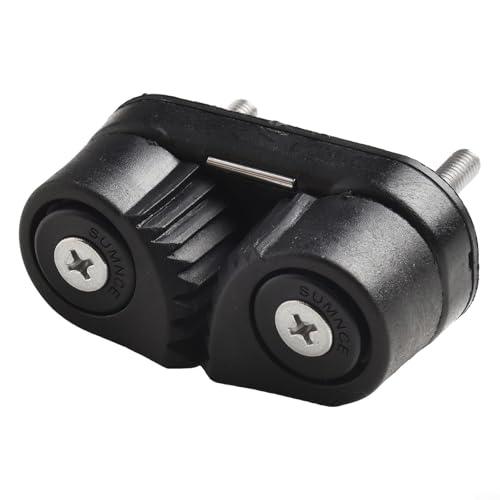 Morsetto per fune in nylon a 2 file, con cuscinetto a tacchetto, per barche marine e kayak (misura grande)