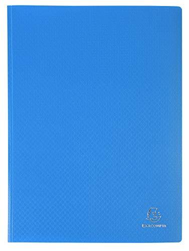 Exacompta Cod. 8852E 1 portalistino OPAK 50 buste trasparenti lisce 100 fogli per formato A4 dimensioni 24X32cm copertina in polipropilene semirigido colore azzurro