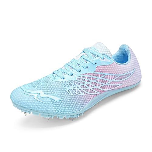 BLBK Spikes - Scarpe da Atletica Leggera da Uomo, a 8 Unghie, Unisex, per Atletica Leggera, Azzurro 018, 37 EU