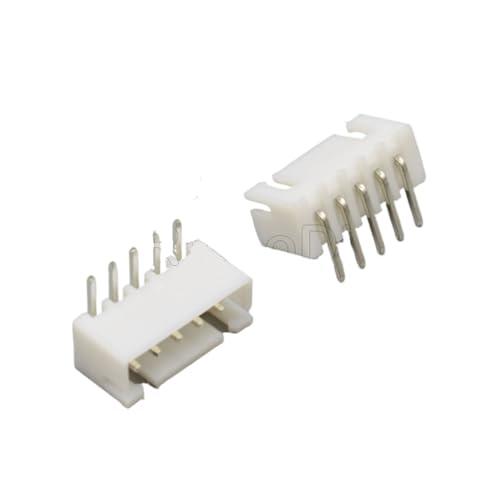 LIANGMEI 50/100/200 Pz JST Passo 2.54mm XHR Ad Angolo Retto PCB Scheda Al Connettore 2-10Pin Filo A Scheda Connettore Alloggiamento Wafer 90 Gradi(5Pin,50PCS)