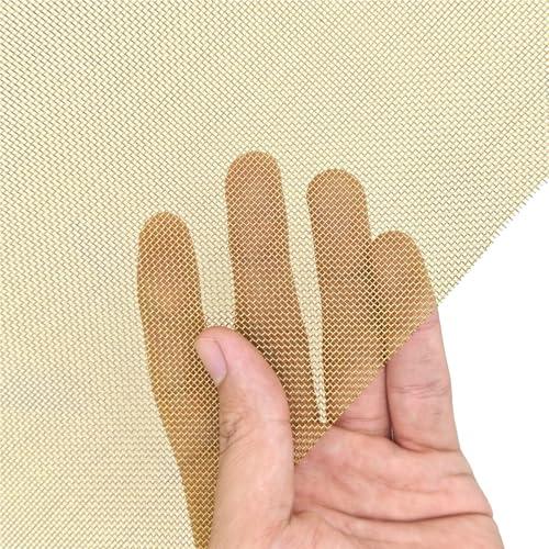 Metaximious Tessuto schermante in rete metallica intrecciata in ottone da 20 a 200 maglie, filtro for segnale non magnetico da 30x30 cm e rete filtrante for vernice Fai da te(30 Mesh)