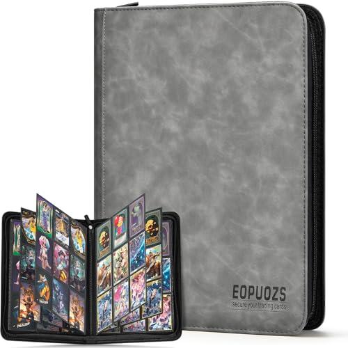 Album di Carte da Collezione, Raccoglitore Carte con Cerniera, 540 Tasche Album Impermeabile, Regalo per bambini e adulti, Grigio (540 Tasche)