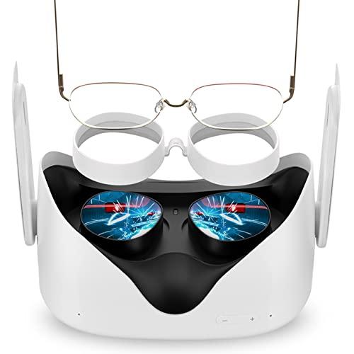 SUPERUS Silicone Protezione Lenti - Distanziatore per Occhiali VR Compatibile con Oculus/Meta Quest 2 - Accessori VR per Evitare Graffi agli Occhiali VR (Bianco)