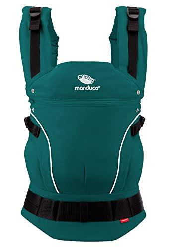 manduca First - Marsupio regolabile e versatile per neonati e bambini (3,5-20 kg) - Marsupio per bambini con trasporto anteriore, laterale e posteriore,Teal