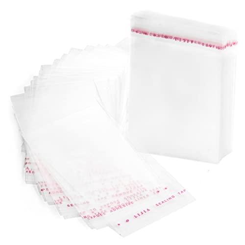 RUBY Buste trasparenti in cellophane con chiusura adesiva, 200 pezzi, 8 x 12 cm