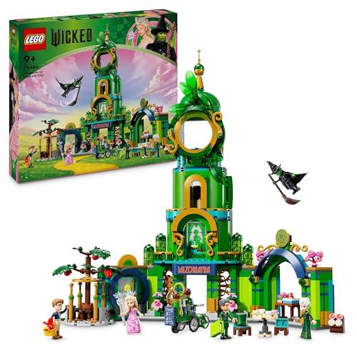 LEGO Wicked Benvenuti nella Città di Smeraldo, Gioco da Collezione per Bambine e Bambini da 9 Anni con Torre Giocattolo da Costruire e 5 Personaggi del Film tra cui Glinda e Elphaba, Idea Regalo 75684