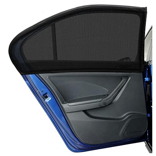 DIZA100 Tendine Parasole Auto Bambini 2 Pezzi Block Raggi UV da Zanzariera Protezione per Bambini Animali Domestici Adatto Al 98% Delle Auto