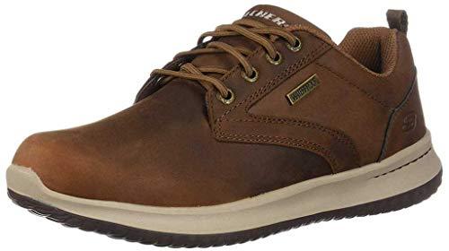 Skechers Delson Antigo, Scarpe Oxford Uomo, Marrone Brown Cdb, 48.5 EU