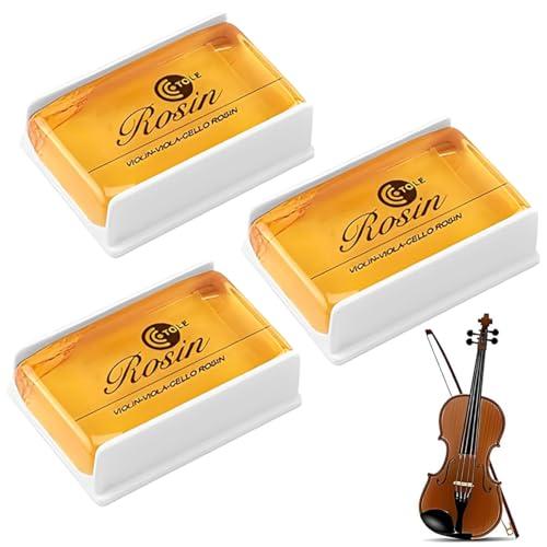 UIEXAY 3 Pezzi Pece Per Violino, Colofonia Per Violino Bassa Polvere Presa Forte Per Violini Viole Violoncelli Strumenti Ad Arco, Articolazione Migliorata Design Durevole Colofonia Di Grado