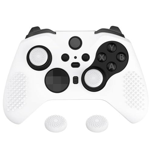 eXtremeRate PlayVital Cover Silicone per Xbox Elite Series 2 Controller,Custodia Skin Protettiva Gommini Copri Levette Analogiche Antiscivolo per Xbox Elite Series 2 Joystick-Bianco Freddo