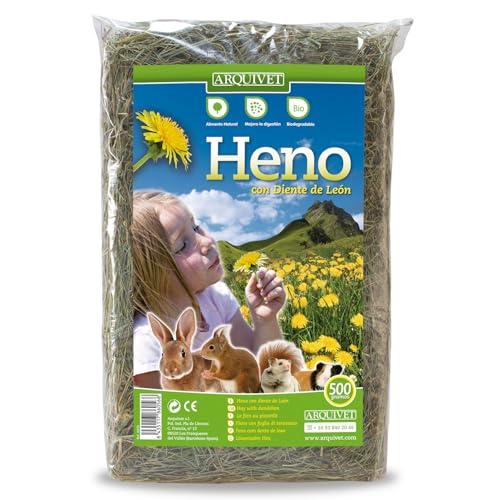 ARQUIVET Fieno con Tarassaco per Roditori e Piccoli Mammiferi - 500 g - Alimento Complementare per Conigli, Porcellini d'India, Criceti