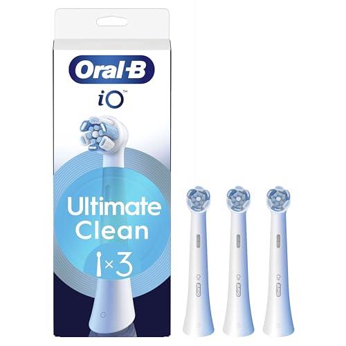Oral-B Testine di Ricambio iO Series Ultimate Clean, testine rotonde originali, setole CrissCross, rimozione della placca, 3