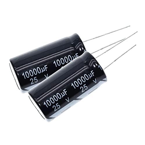 EFARMA Condensatori elettrolitici, condensatore elettrolitico in Alluminio da 10 Pezzi 25V/10000uF Condensatore elettrolitico, Dimensioni 18x35mm