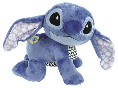 Clementoni Disney Baby Baby Stitch Gattona con Me, Topolino Peluche per Imparare a Gattonare, Gioco Prima Infanzia Bambini 6-36 Mesi, Insegna Numeri e Versi degli Animali, Lingua Italiana, 17537