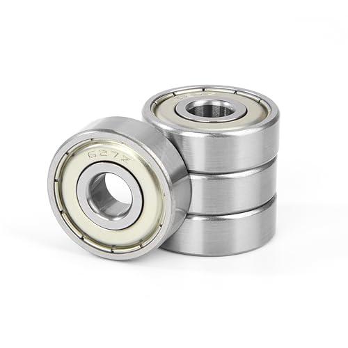 4 Pezzi 627ZZ Cuscinetti a Sfera 7x22x7mm Doppia Protezione Metallica, Acciaio Cromato, Pre-Lubrificati, 627-2Z Cuscinetto Radiale a Sfere in Miniatura per Pattini, Skateboard, Longboard, Scooter
