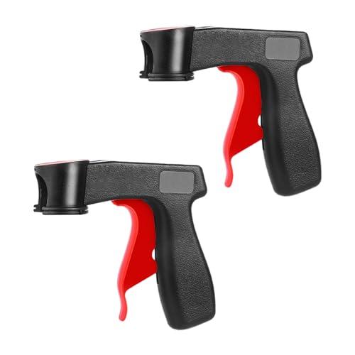 2 Pezzi Accessori per Macchine a Spruzzo di Colore: Manico per Pistola a Spruzzo, Supporto per Bomboletta Spray e Maniglia