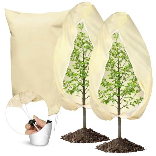 Vankarr Telo per Piante Antigelo,3 PCS Copertura Piante Inverno Antigelo Tessuto Non Tessuto Antigelo per Piante in Pile da Giardino con Couliss,120 x 180 cm